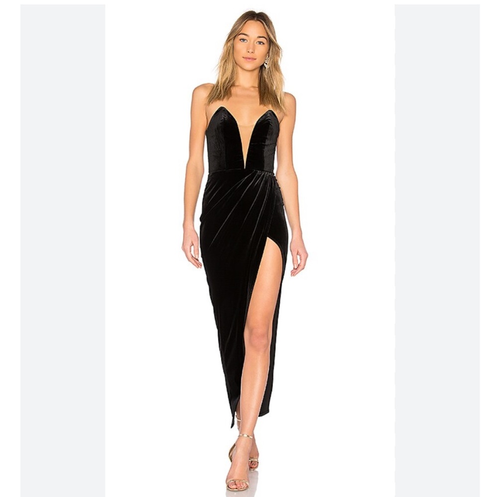 Michael Costello Black Maxi Dress